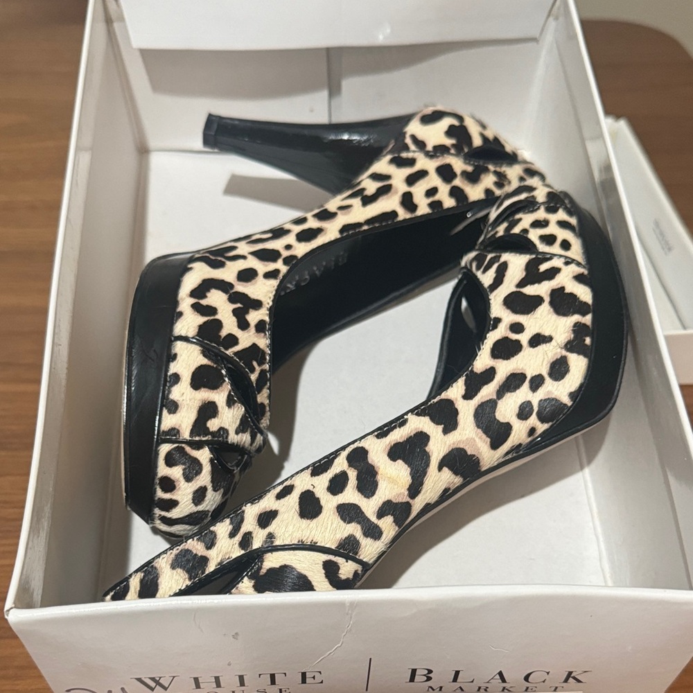 White House Black Market- Leopard Heels